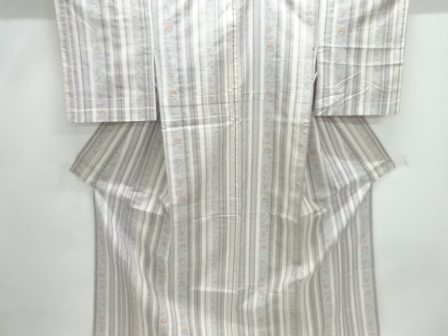 JAPANESE KIMONO / HITOE / TSUMUGI / WOVEN FLORAL PLANTS